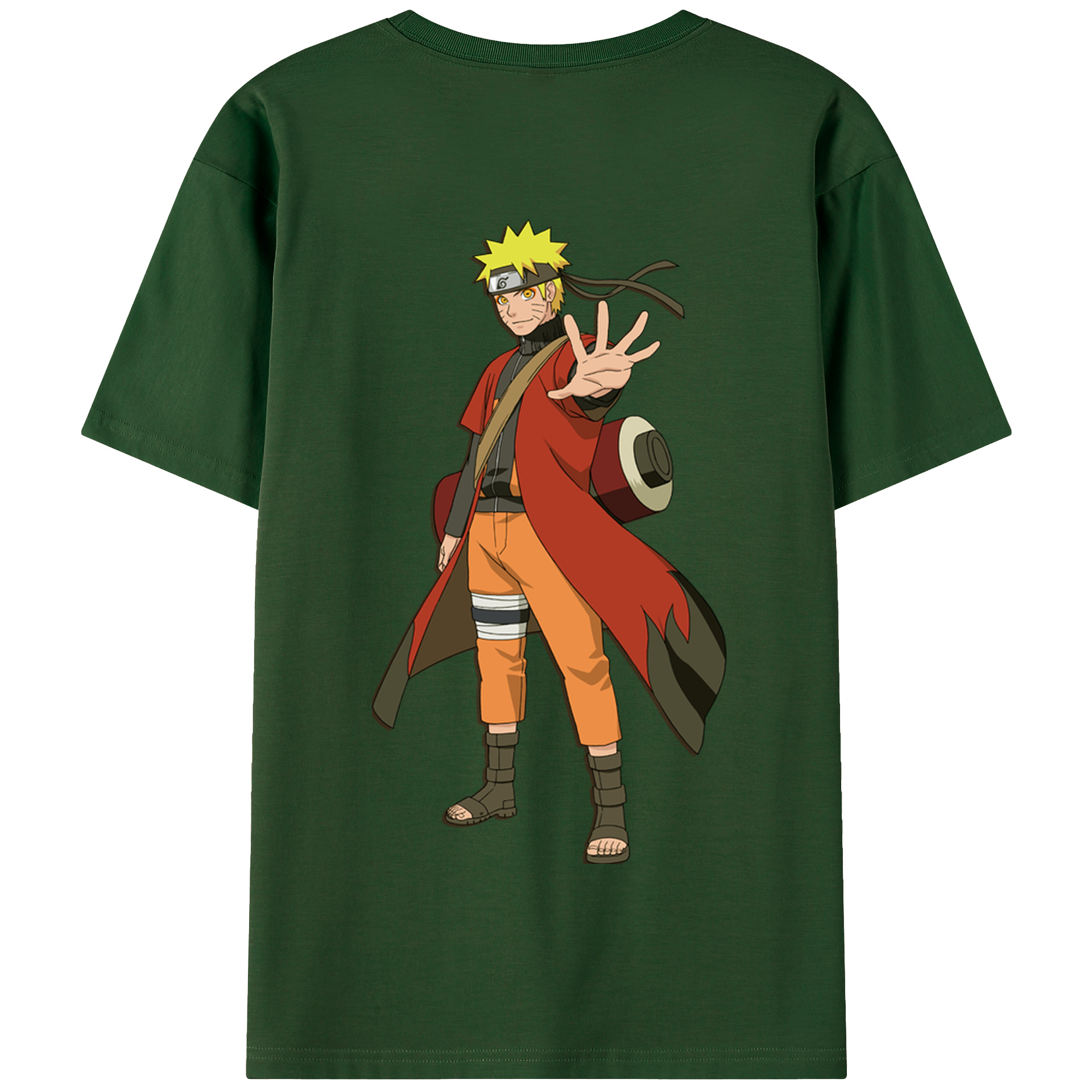 （画像用） NARUTO -ナルト- うずまき ナルト Uzumaki Naruto 綿100％半袖Tシャツ（背面プリント）